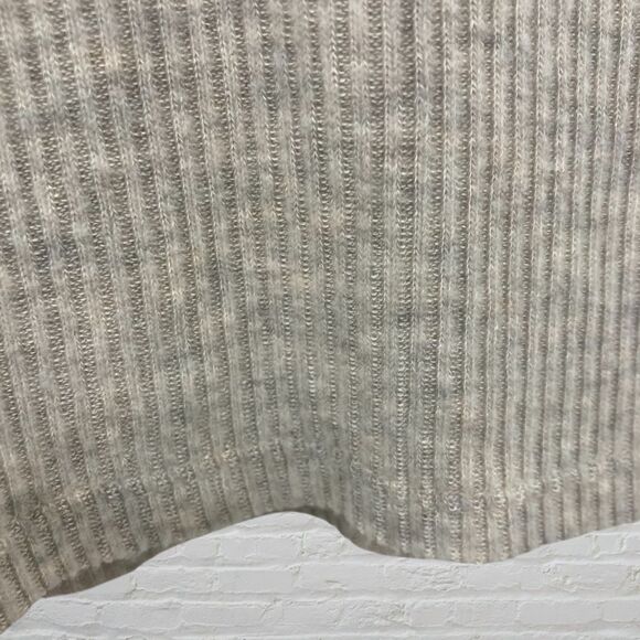 β¨ Feel The Piece Sleeveless Turtleneck M/L Tencel Oatmeal Made USA Ribbed - Picture 3 of 12